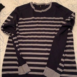 Navy blue and grey thin sweater